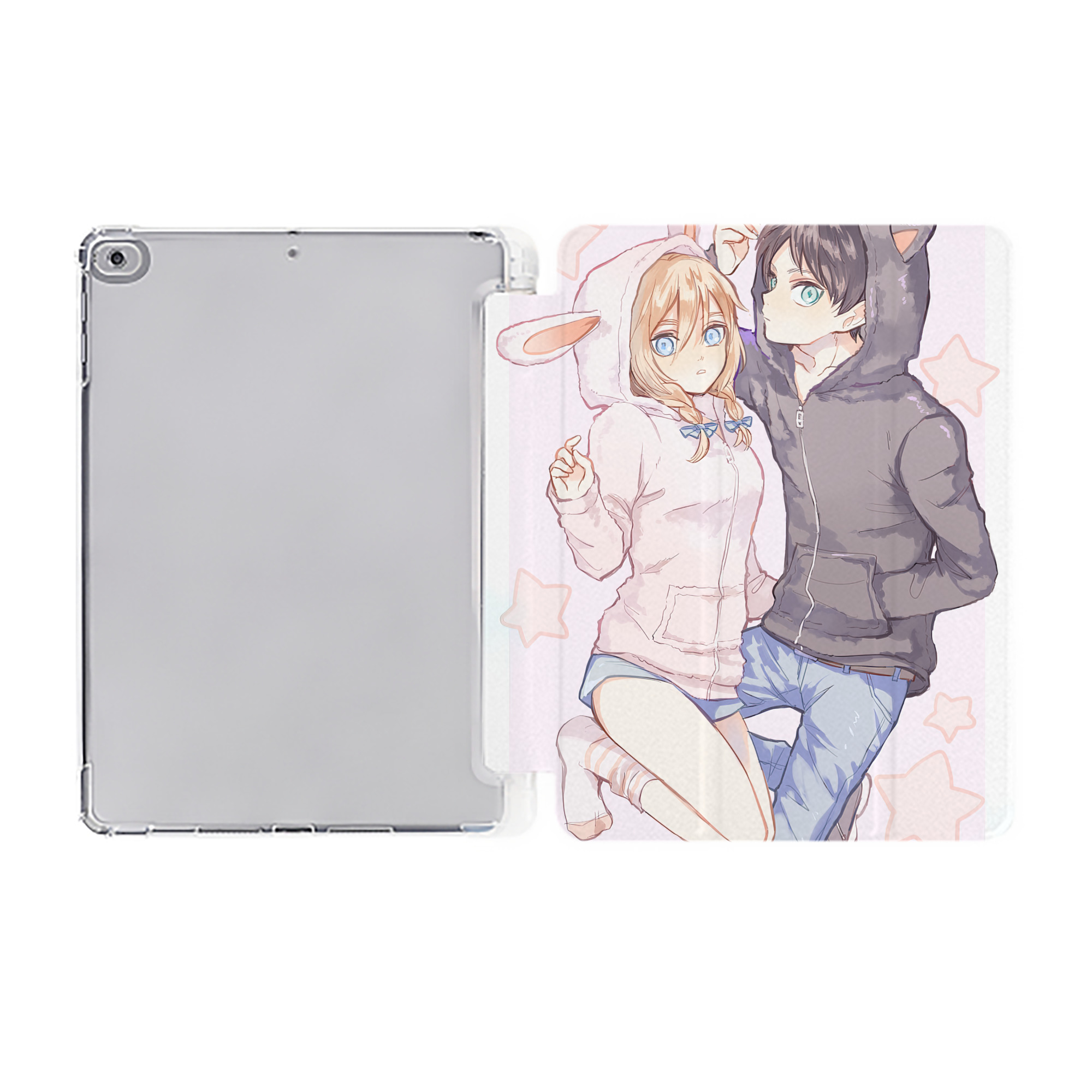 （画像用） 進撃の巨人 Attack on Titan IPad ケース ペン収納付き 三つ折りスタンド PUレザー×シリコン 対応機種9.5/10.5/10.9インチ